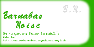 barnabas moise business card